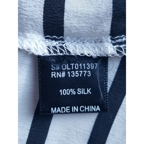 Olivaceous Striped Silk Top - Picture 6 of 6